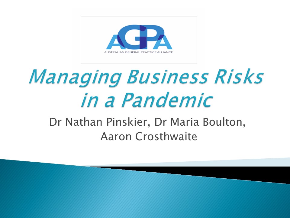 Managing Business Risks in a Pandemic